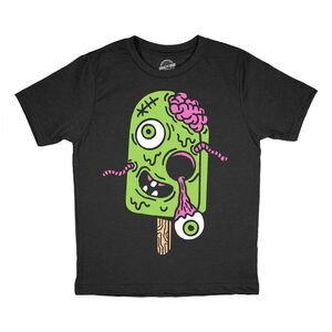 Youth Funny T Shirts Zombie Ice Cream Cone Halloween Tee For Kids